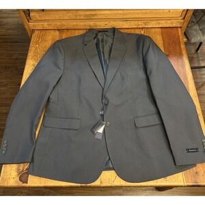 Braveman Jacket‎ Mens 50L Long Blazer Polyester 2 Button Suit Coat NEW Gray